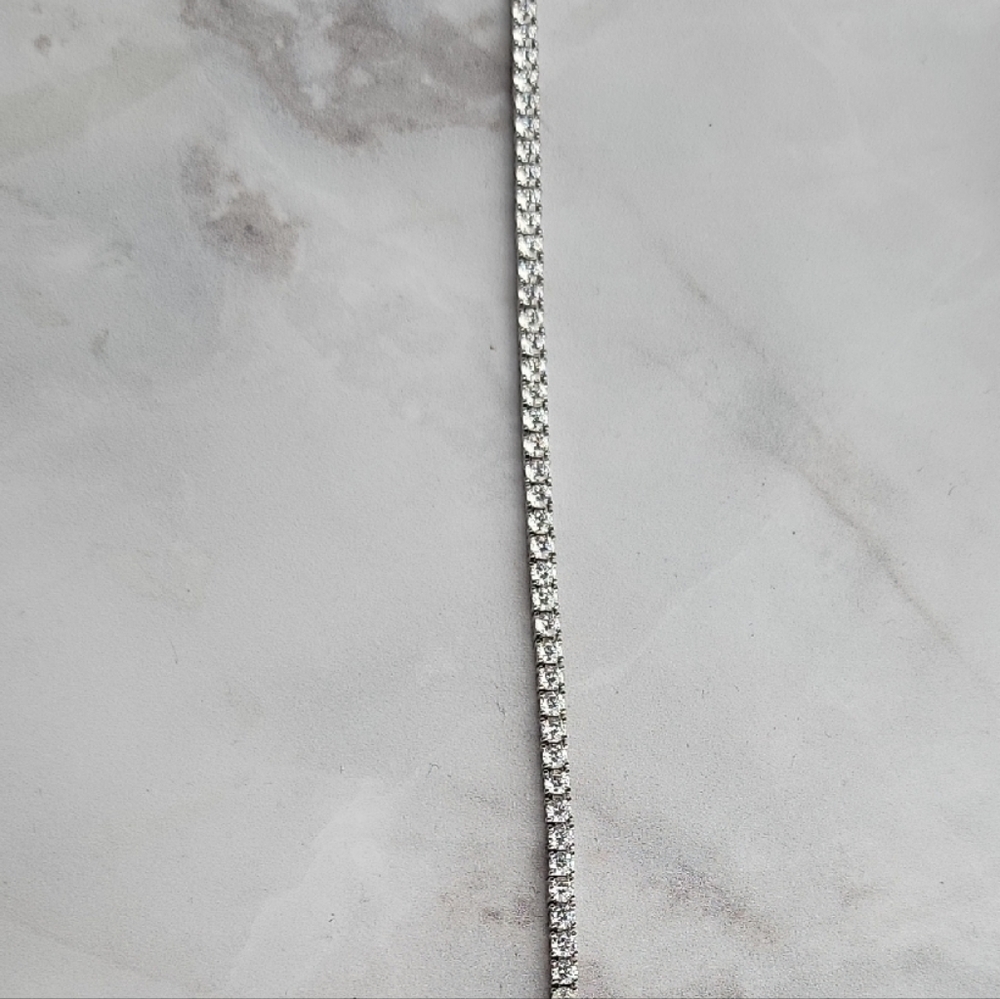 AAA CZs! Elegant Brittania Silver 925 7.5" Tennis Bracelet